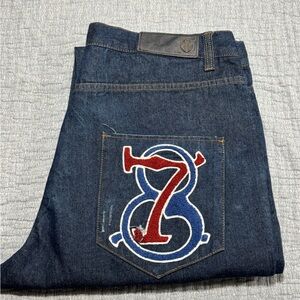 Eight 732 Jeans Mens 42x34 Blue Straight‎ Leg Baggy Wide Leg Skater Hip Hop Y2K